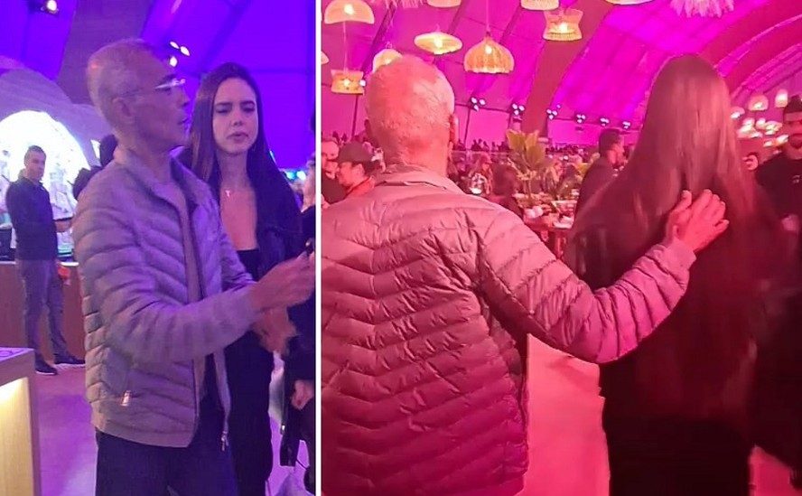 Romário acompanhado por Marcielle Mota no Rock in Rio