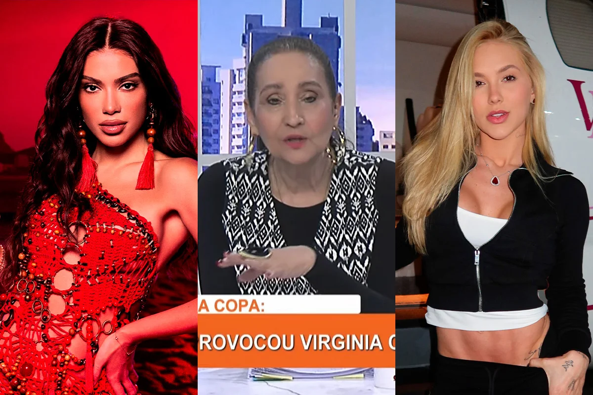 Sonia Abrão, Anitta e Virginia Fonseca em montagem