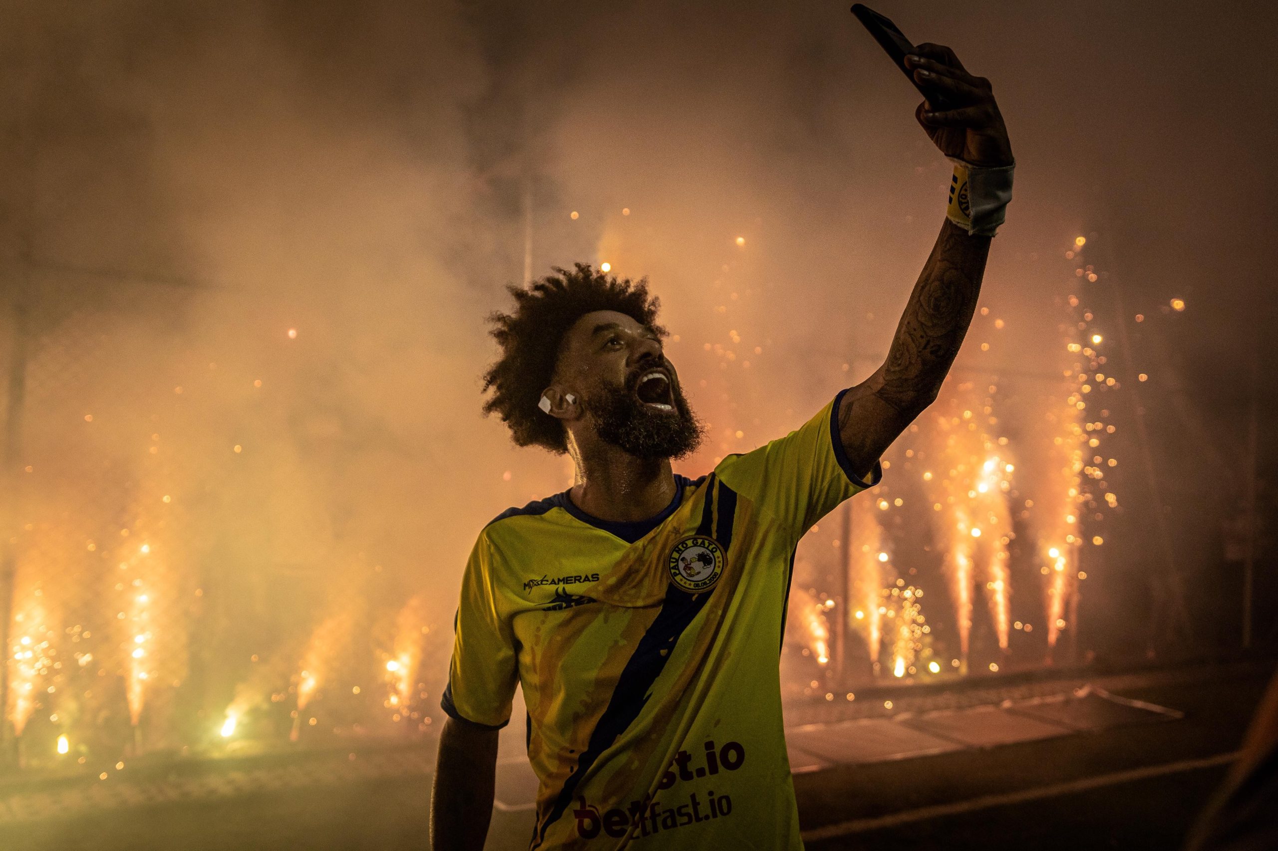 Caiuby durante partida pelo São Caetano