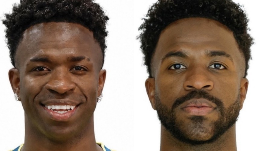 Vini Jr. em foto oficial da Seleção Brasileira