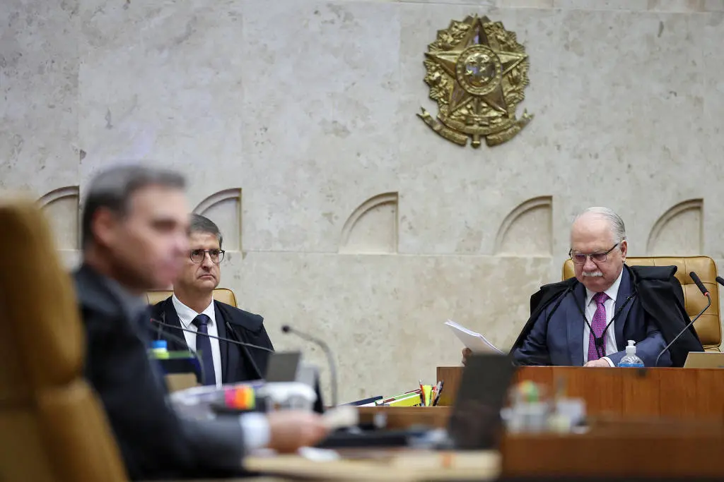 André Mendonça, Paulo Gonet e Edson Fachin em sessão do STF
