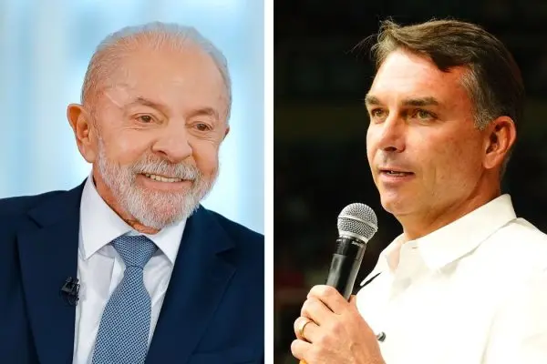 Distância entre Lula e Flávio Bolsonaro cai para 2,6%, diz agregador de pesquisas