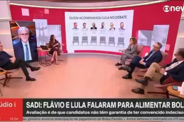 Na Globonews, Míriam Leitão rebate fala de Sadi de que 'Lula não fez gol' no debate