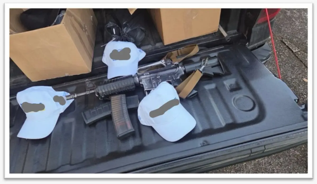 Fuzil encontrado no veículo de Márcio Canella durante operação da Polícia Federal