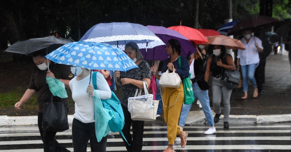 Chuva intensa sobre a cidade de São Paulo