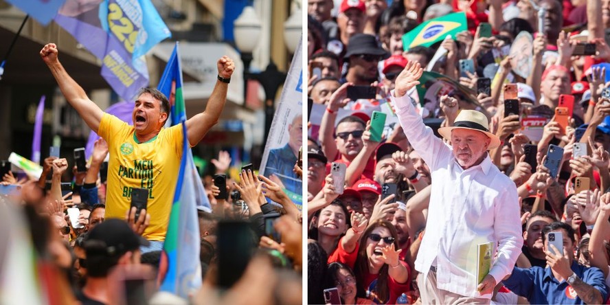 Montagem com Flávio e Lula