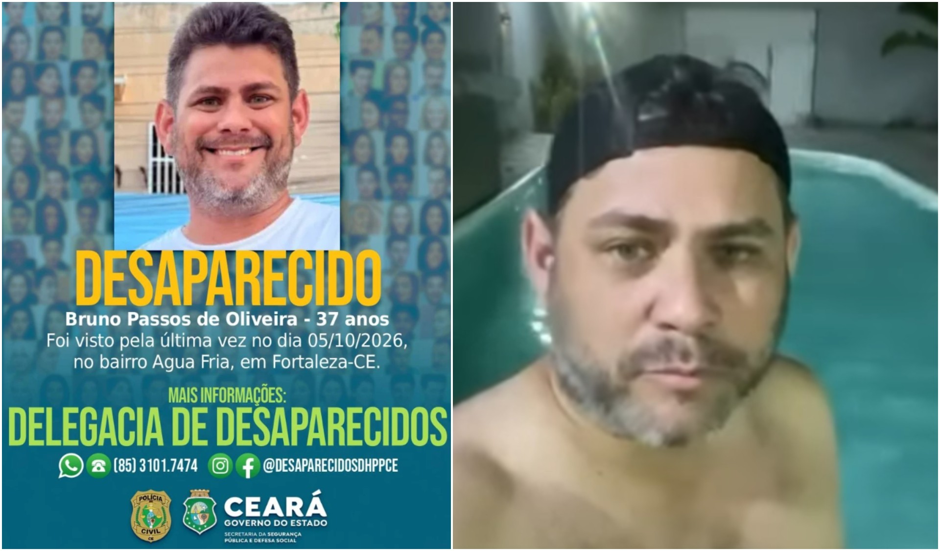 Bruno Passos de Oliveira em vídeo divulgado nas redes sociais