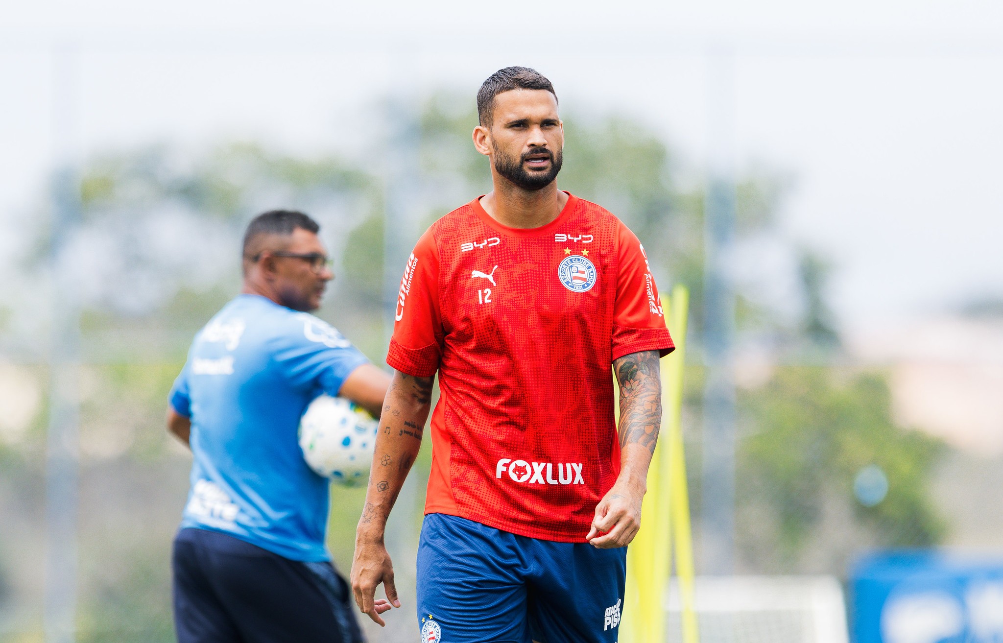 Willian José durante treino do Bahia