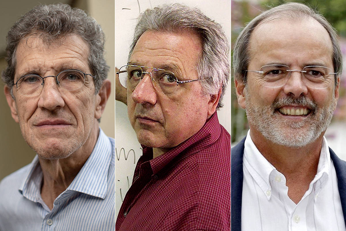 Carlos Augusto Monteiro, Constantino Tsallis e Cesar Gomes Victora em retratos