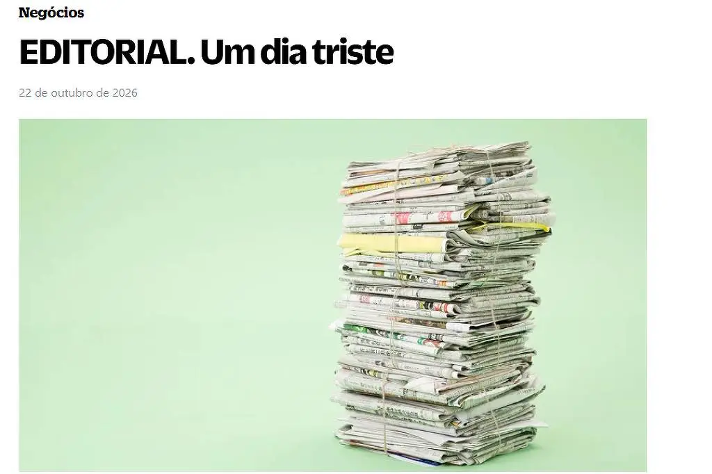 Captura de tela do editorial do Brazil Journal sobre o afastamento de Flávio Carneiro