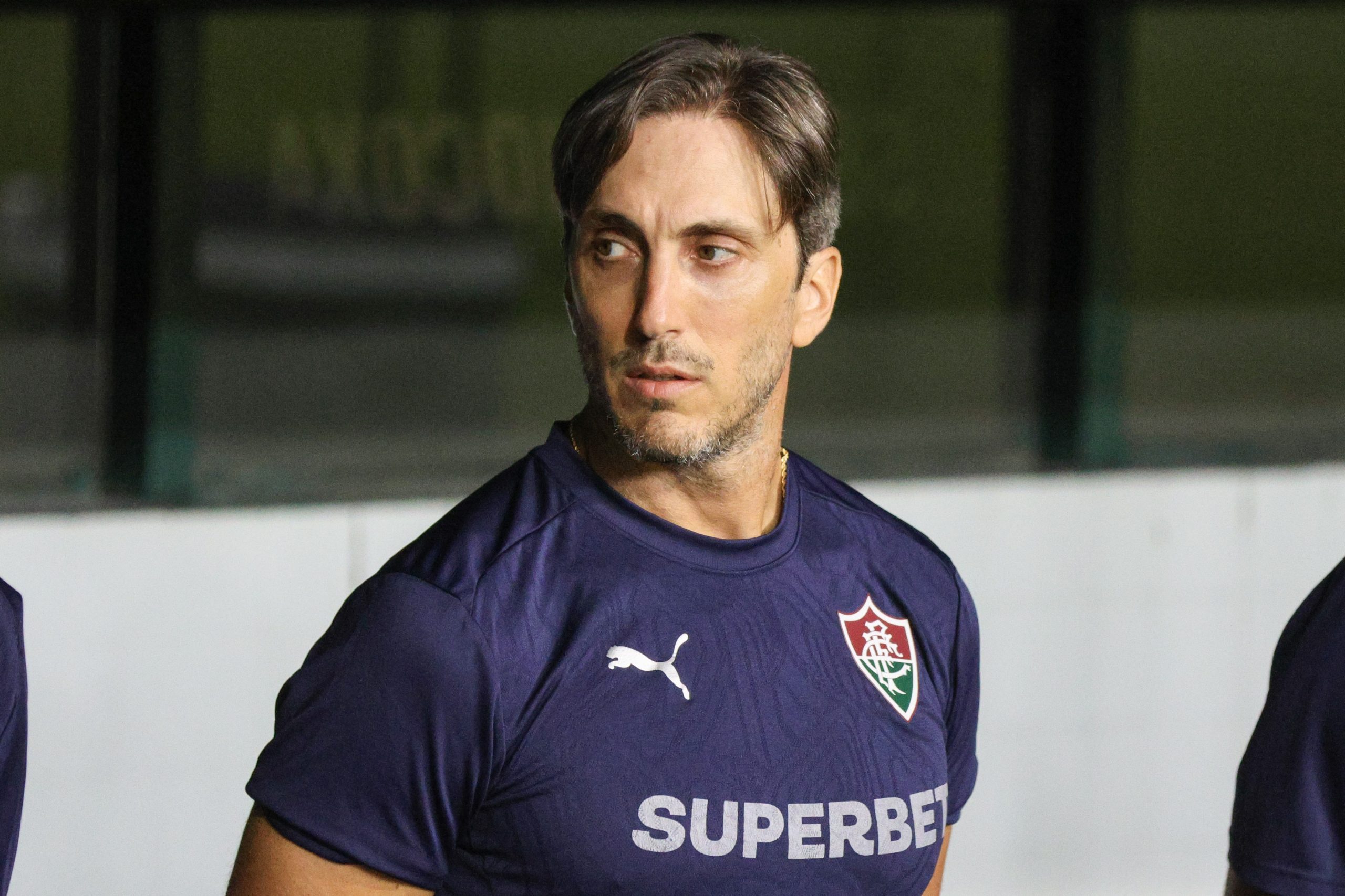 Luis Zubeldía durante partida entre Coritiba e Fluminense