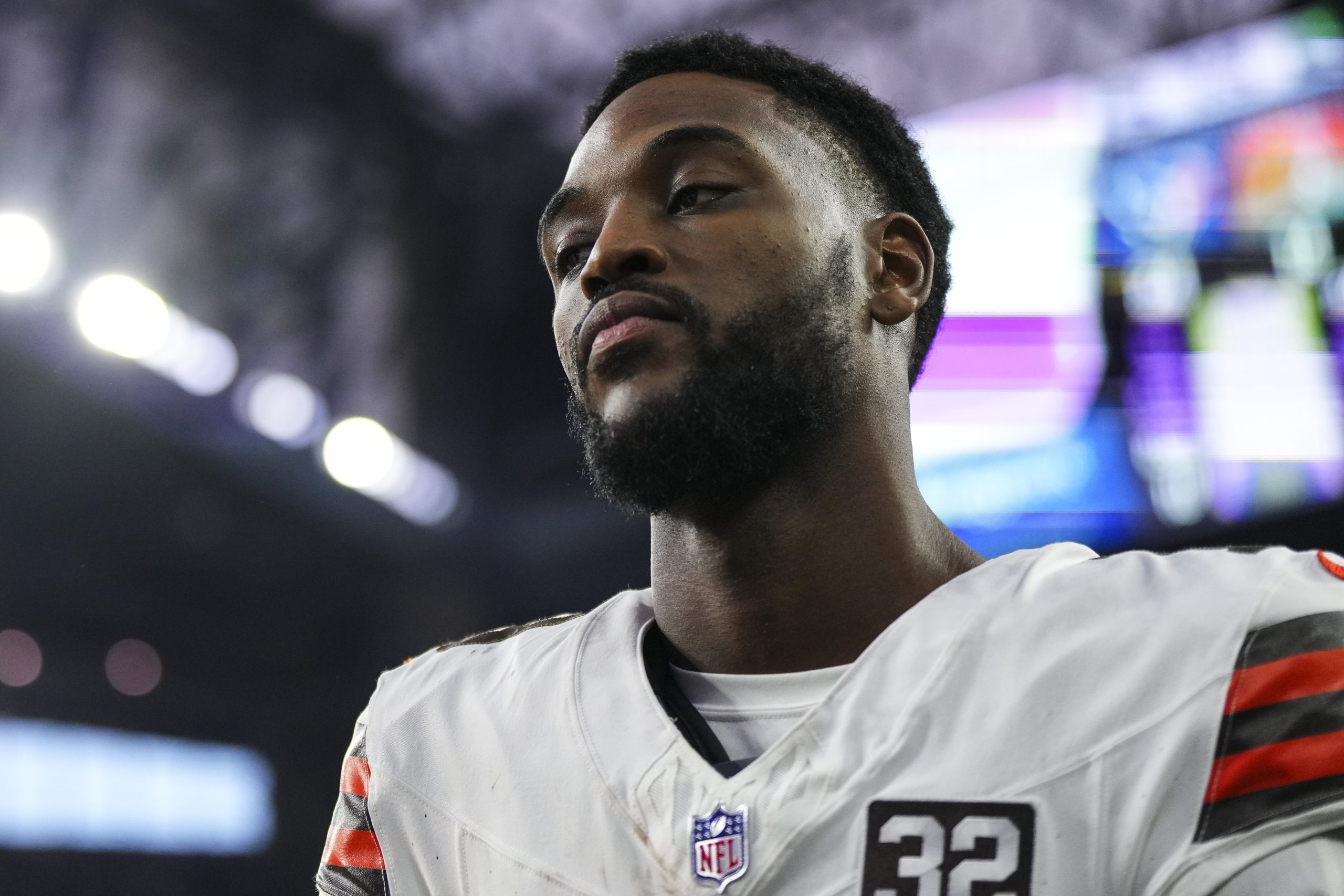 David Bell com uniforme do Cleveland Browns