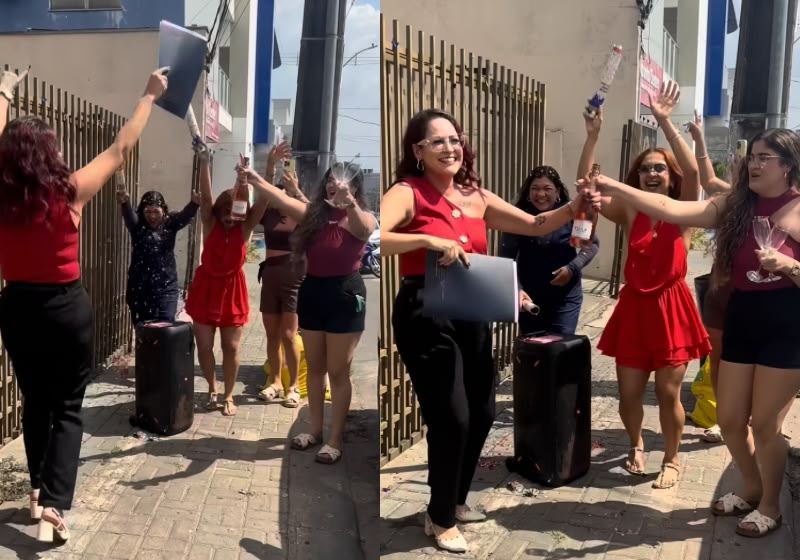 Anielle Santana Silva celebra o divórcio com amigas e confetes
