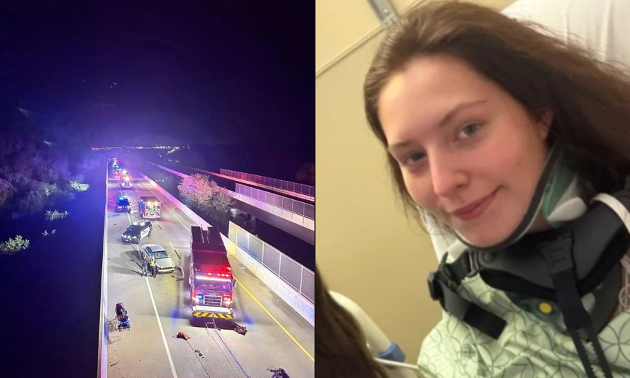Kyra Kinnison, estudante universitária ferida em acidente no Kansas