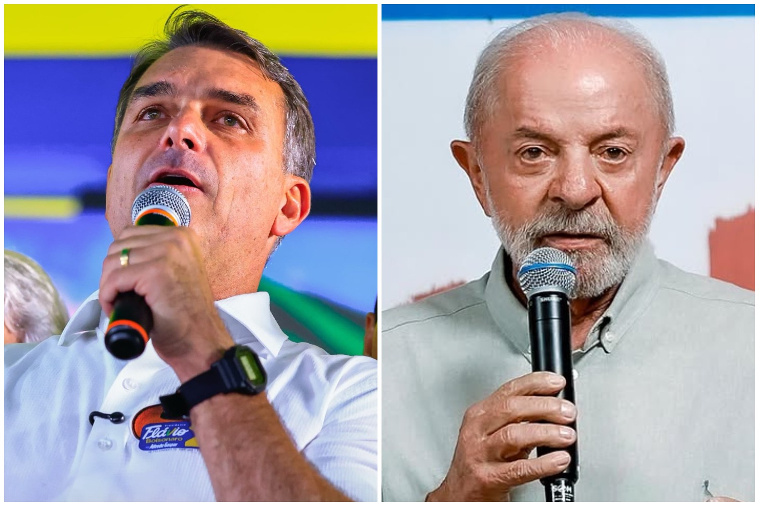Flávio Bolsonaro e Lula