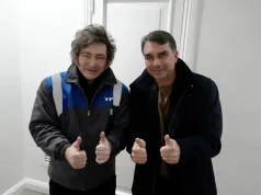 Flávio Bolsonaro e Javier Milei