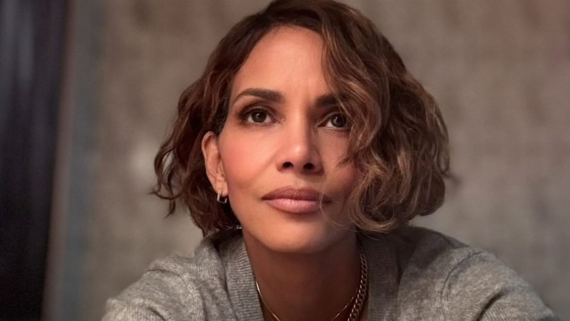 Halle Berry com os filhos Nahla e Maceo