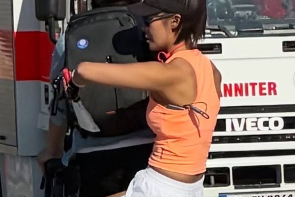 Yuanyuan Sun durante a Maratona de Berlim