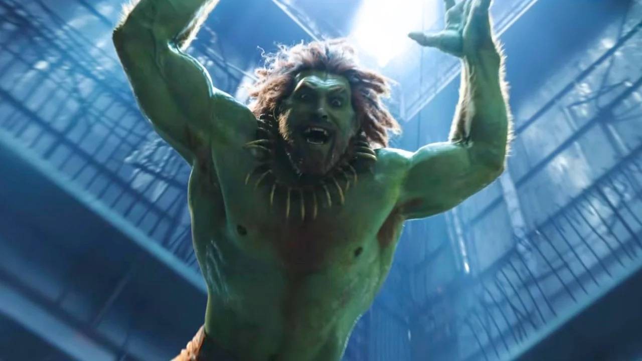 Jason Momoa caracterizado como Blanka em Street Fighter