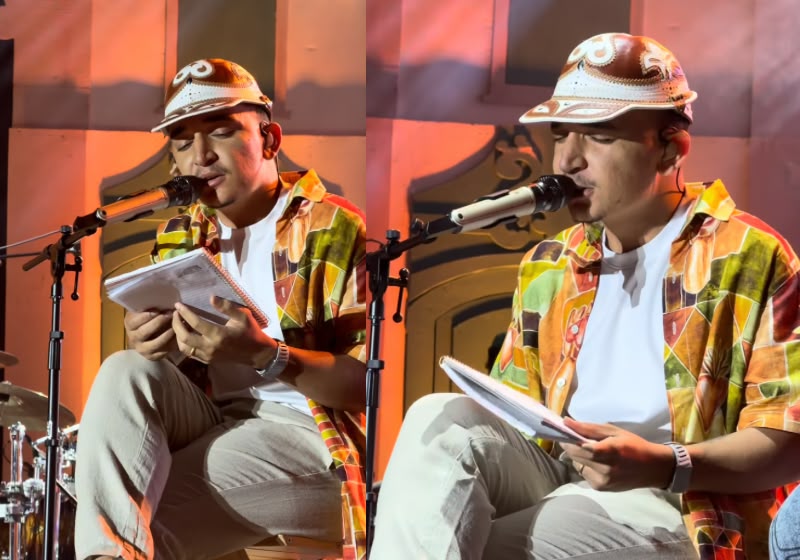 João Gomes lê carta durante show em Londrina