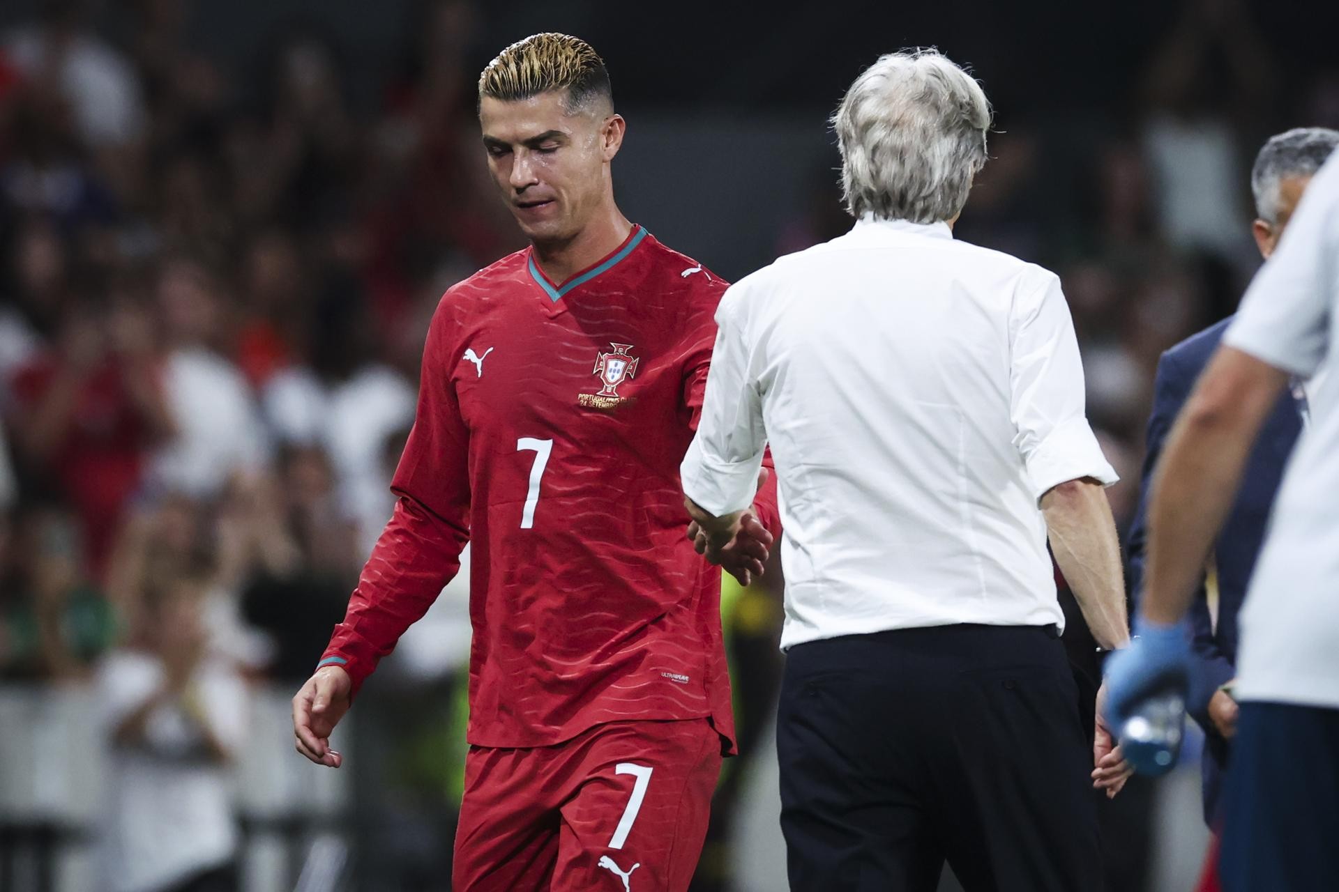 Cristiano Ronaldo durante partida pela seleção portuguesa