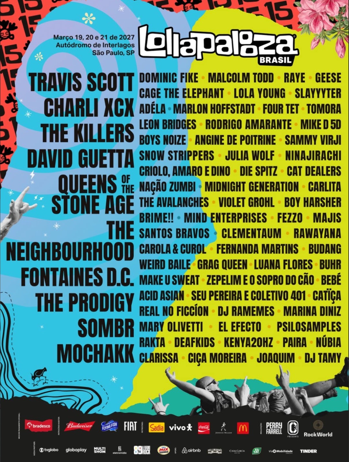 Travis Scott, Charli XCX, The Killers e David Guetta