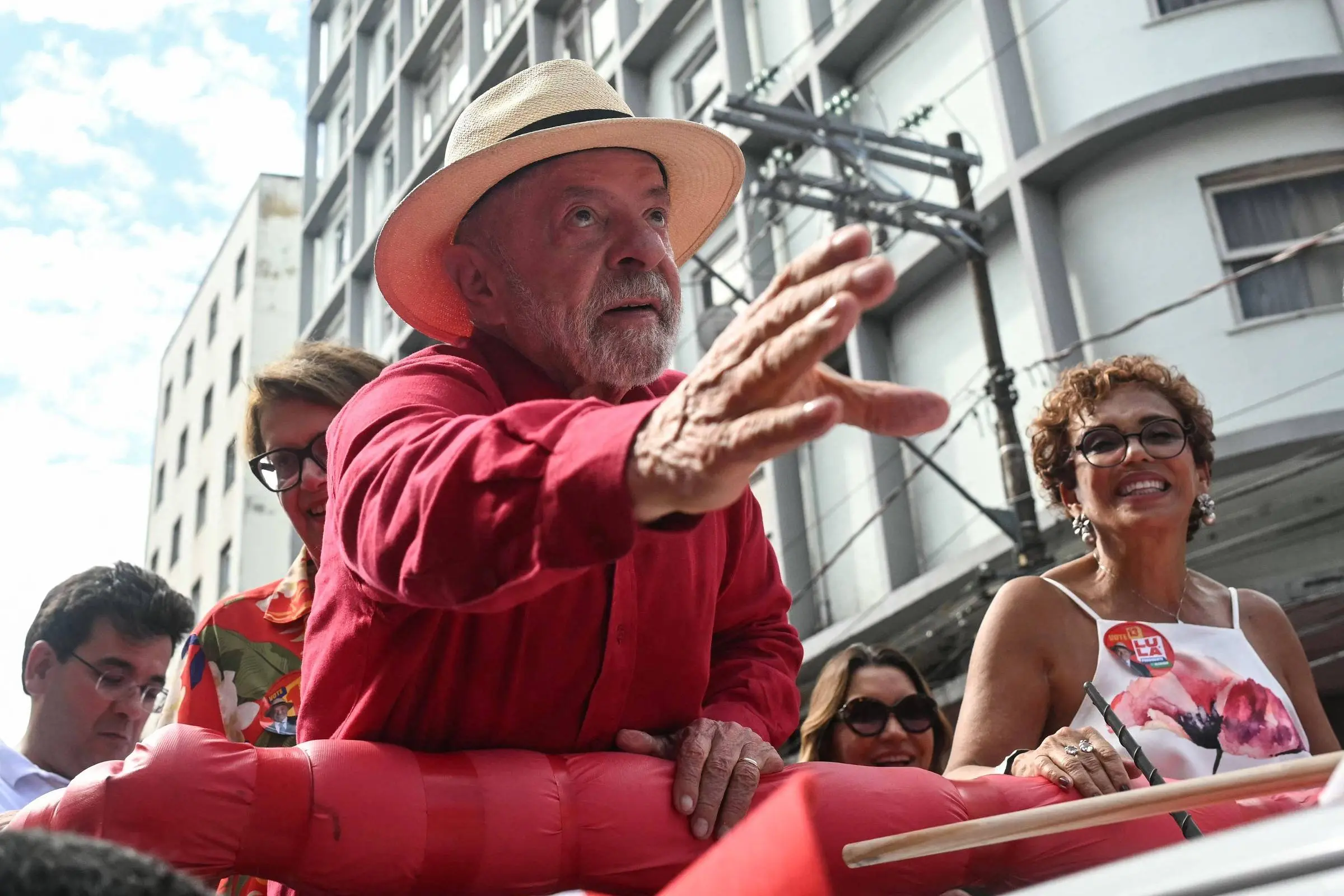 Luiz Inácio Lula da Silva em evento de campanha