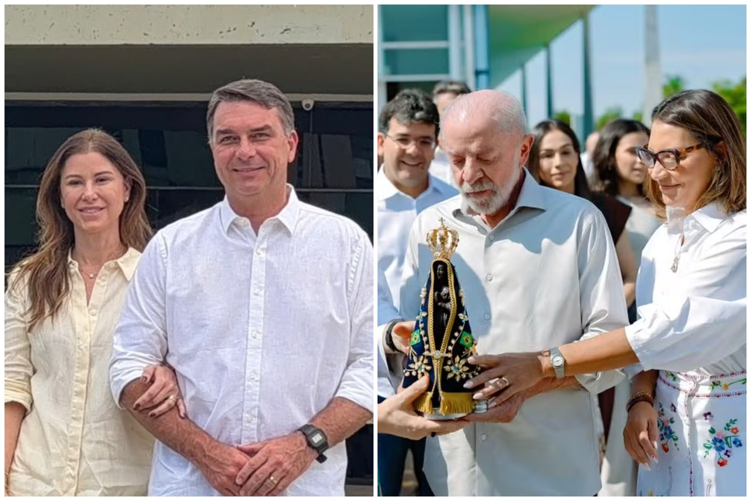 Lula durante missa em homenagem a Nossa Senhora Aparecida no Palácio da Alvorada
