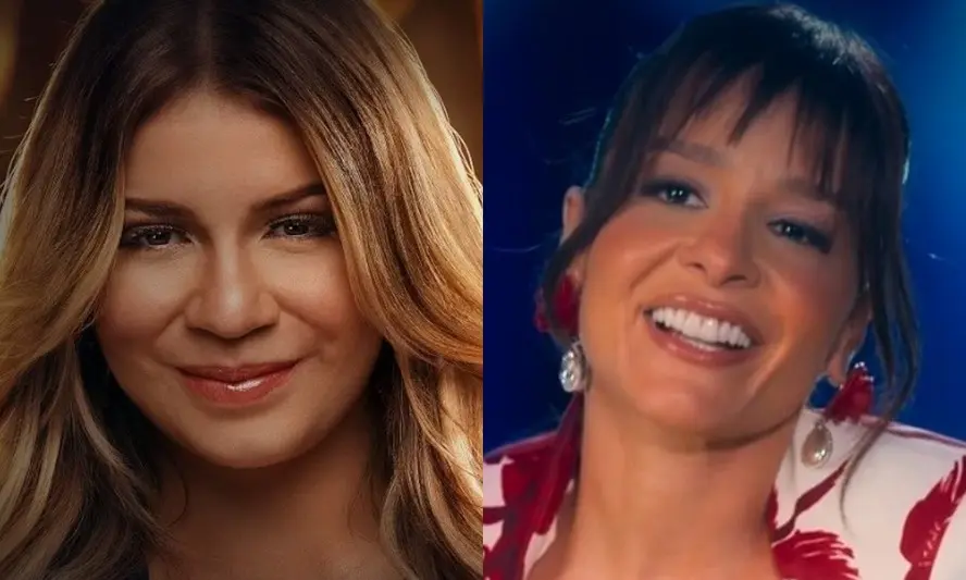 Montagem com Maiara e Marília Mendonça