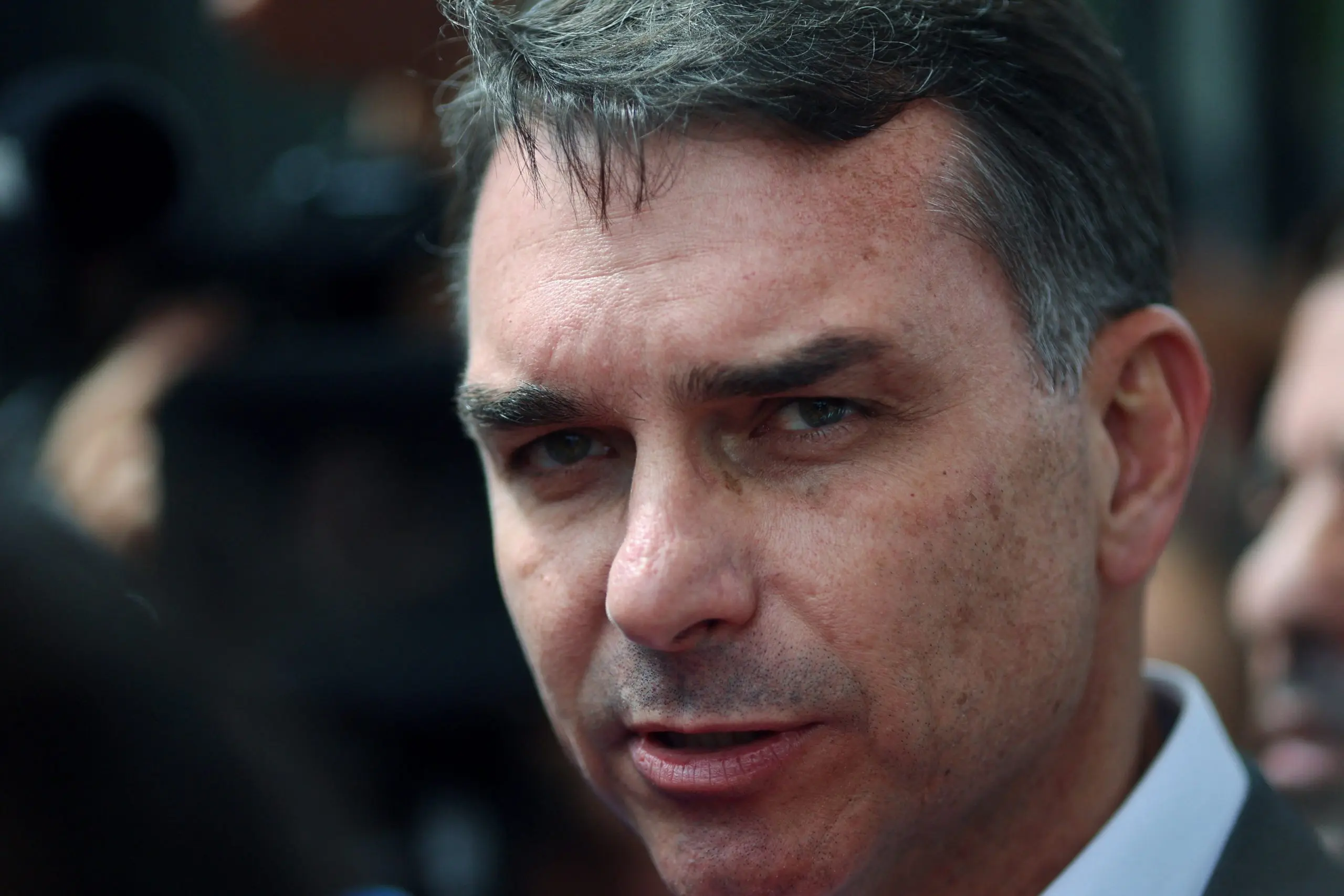 Flávio Bolsonaro deixa a Superintendência da Polícia Federal em Brasília