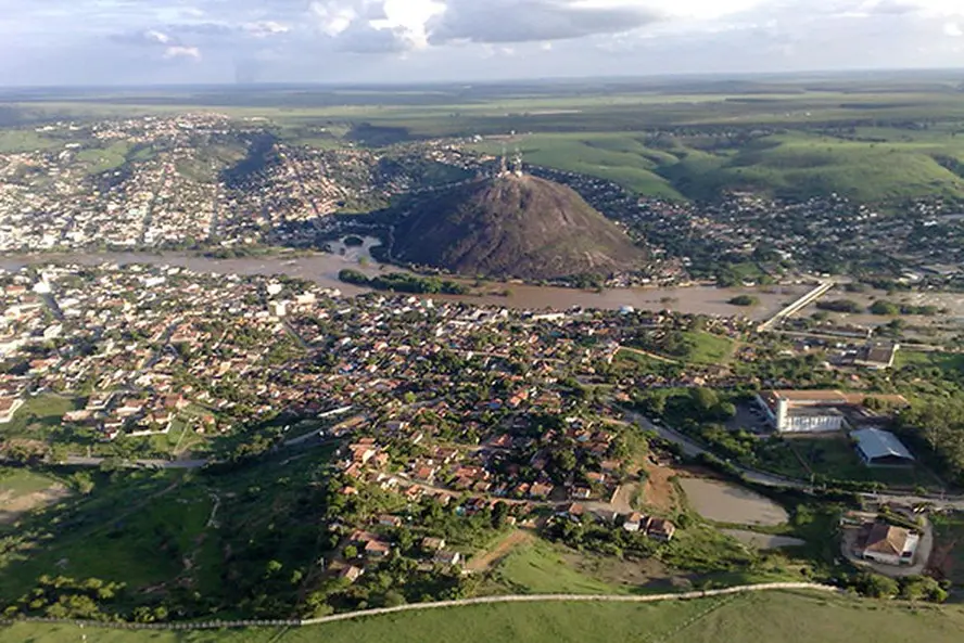Vista da cidade de Nanuque, em Minas Gerais