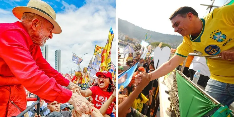 Lula e Flávio Bolsonaro