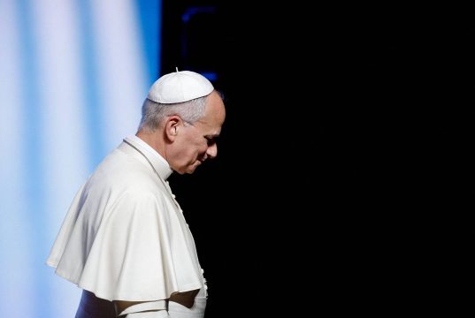 Papa Leão 14 após discurso em Metz, na França