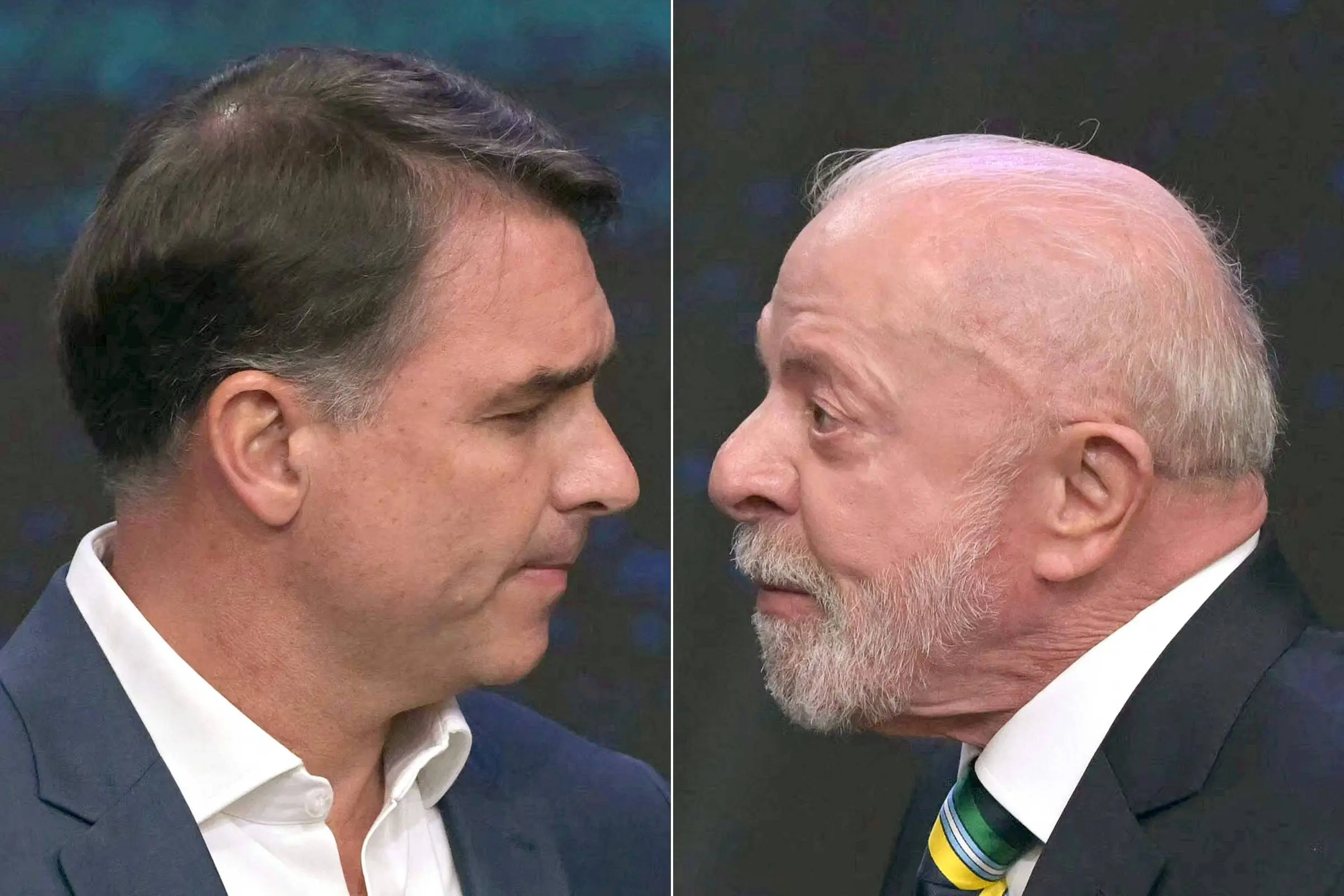 Lula e Flávio Bolsonaro