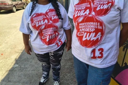 Camisetas de apoio a Lula