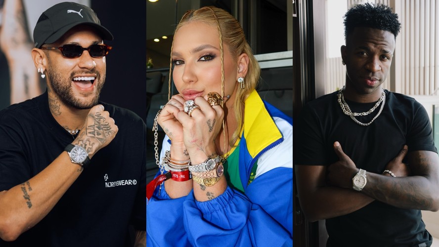 Neymar, Virginia Fonseca e Vini Jr.