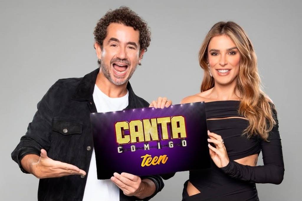 Felipe Andreoli e Rafa Brites no Canta Comigo Teen