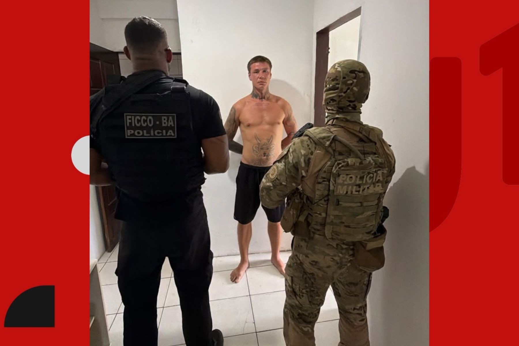 Equipes da FICCO Bahia e da Polícia Militar durante operação