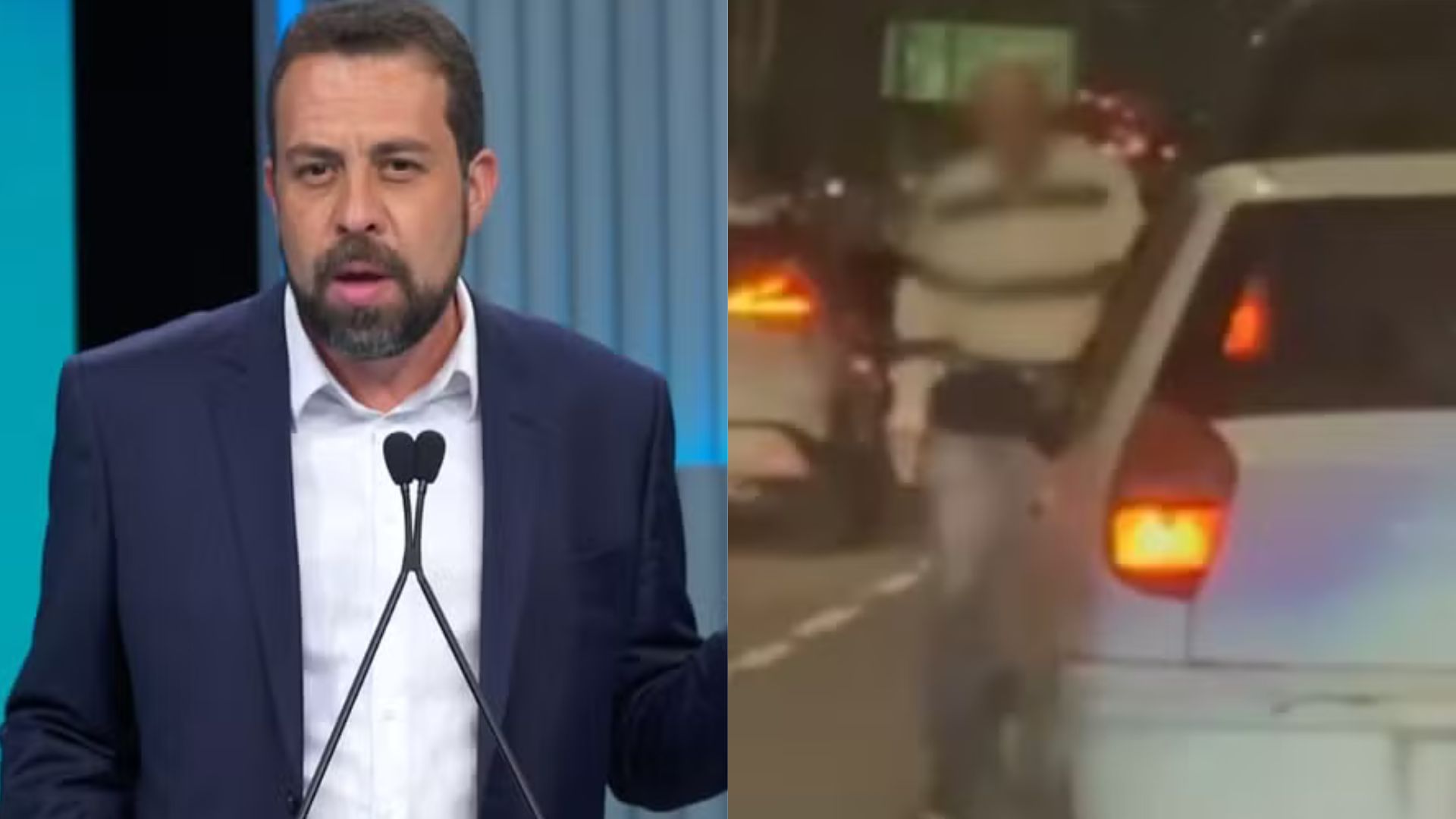 Carlos Boulos tenta impedir carro durante discussão de trânsito