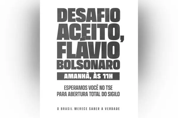 Lula marca hora e cobra Flávio no TSE para abrir sigilos: “Desafio aceito”