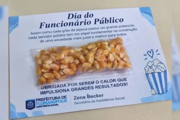 Prefeitura bolsonarista de Florianópolis dá milho cru de “presente” a servidores
