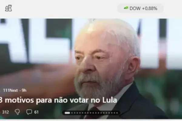 Microsoft espalha fake news contra Lula pelo MSN e pelo painel do Windows