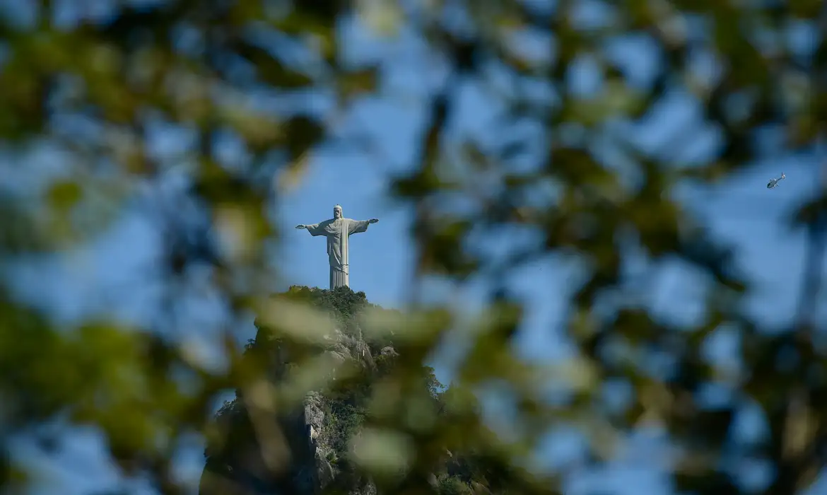 Cristo Redentor no alto do Corcovado, no Rio de Janeiro